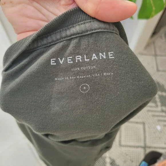 Everlane Pocket T-Shirt Casual 100% Cotton Everyday Slate Gray Mens Small Comfy‎ - Picture 6 of 6